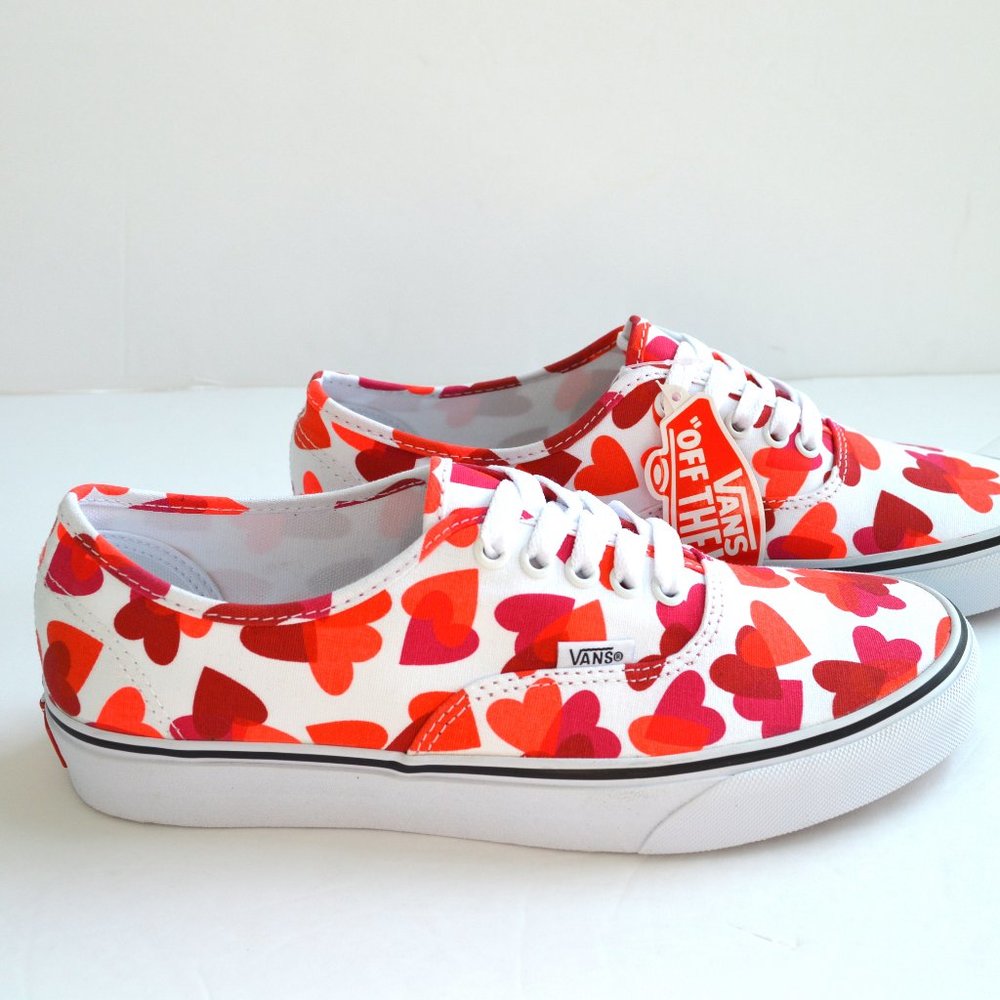 VANS authentic heart valentines white sneakers sho - Picture 2 of 9